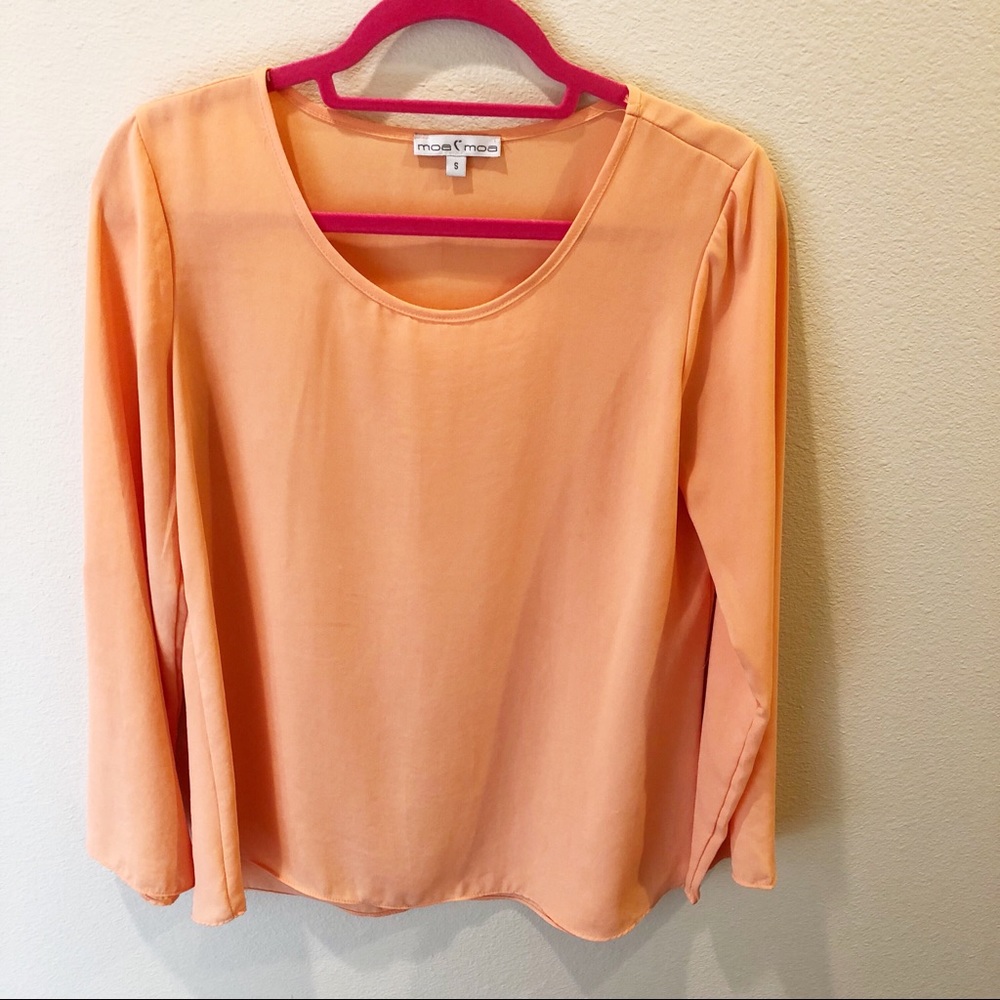 ORANGE CHIFFON TOP